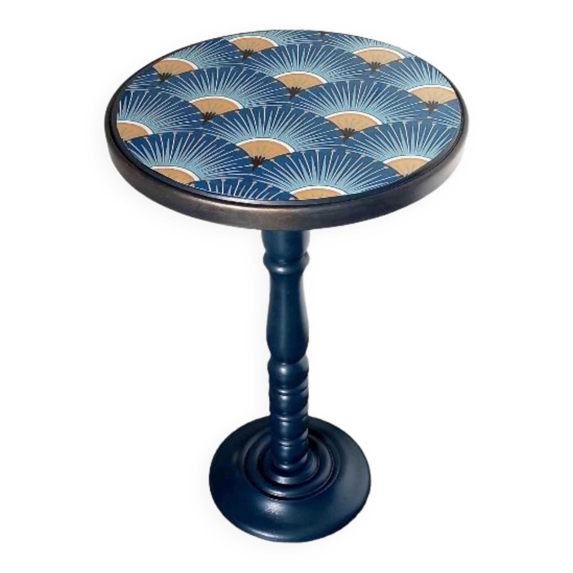 Vintage pedestal table restyled