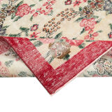 Anatolian handwoven decorative 1970s beige carpet 160 cm x 262 cm