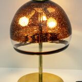 Leucos Mid-Century Modern Italian Murano Glass and Brass Table Lamp, 1970s