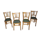 1950s table with 2 extensions and 6 bistro-style chairs