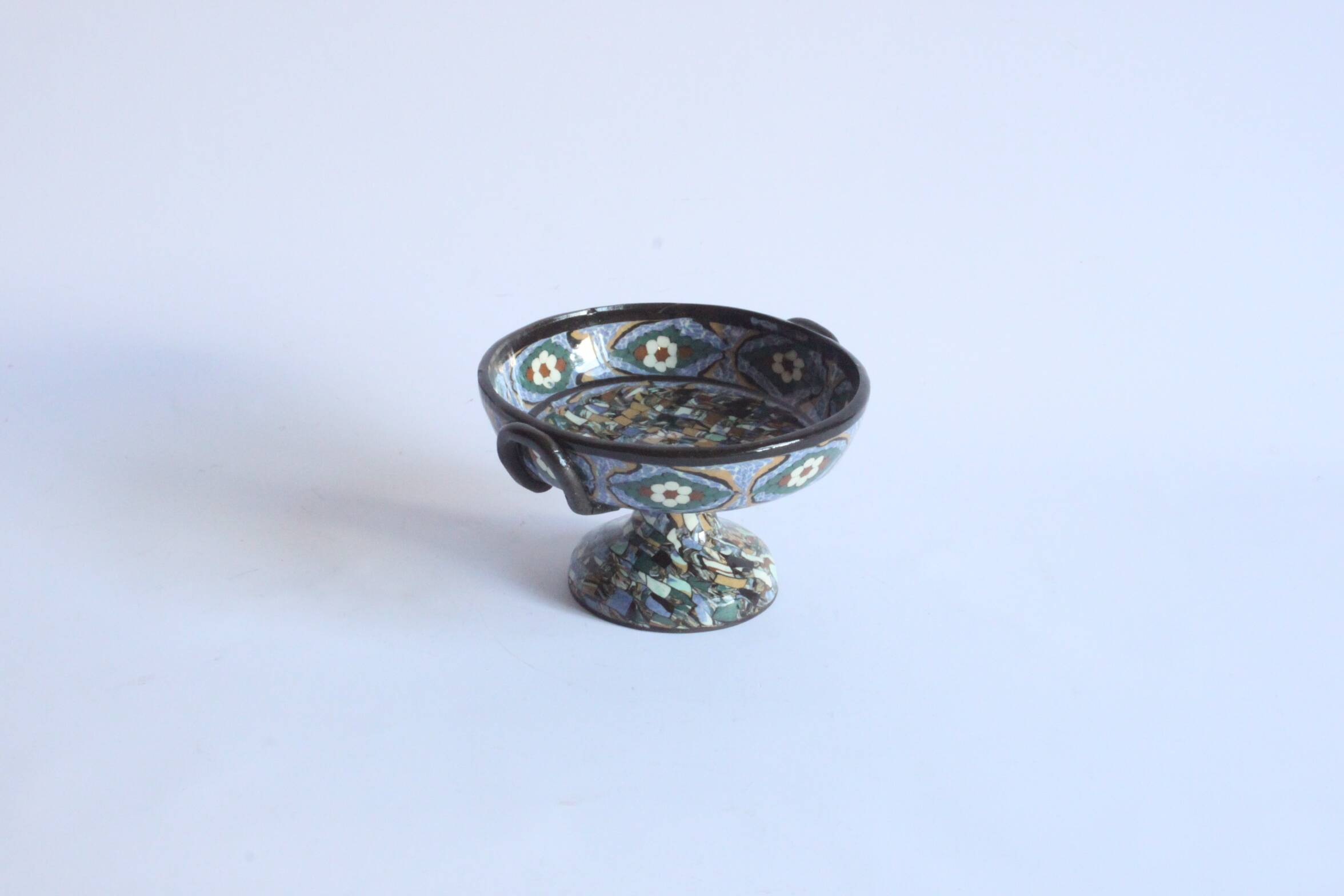 Taza en mosaïque Art déco par Jean Gerbino, 1930
