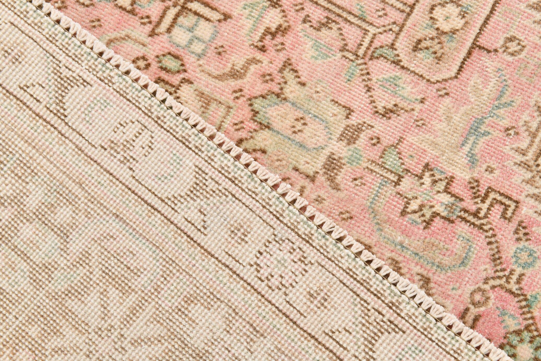 6x9 dusty pink wool persian rug 287x192cm