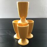 Set of 4 Mazagrans Provençal yellow