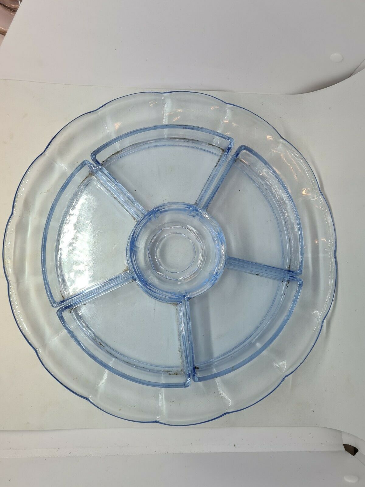 Tapas dish with glass compartments