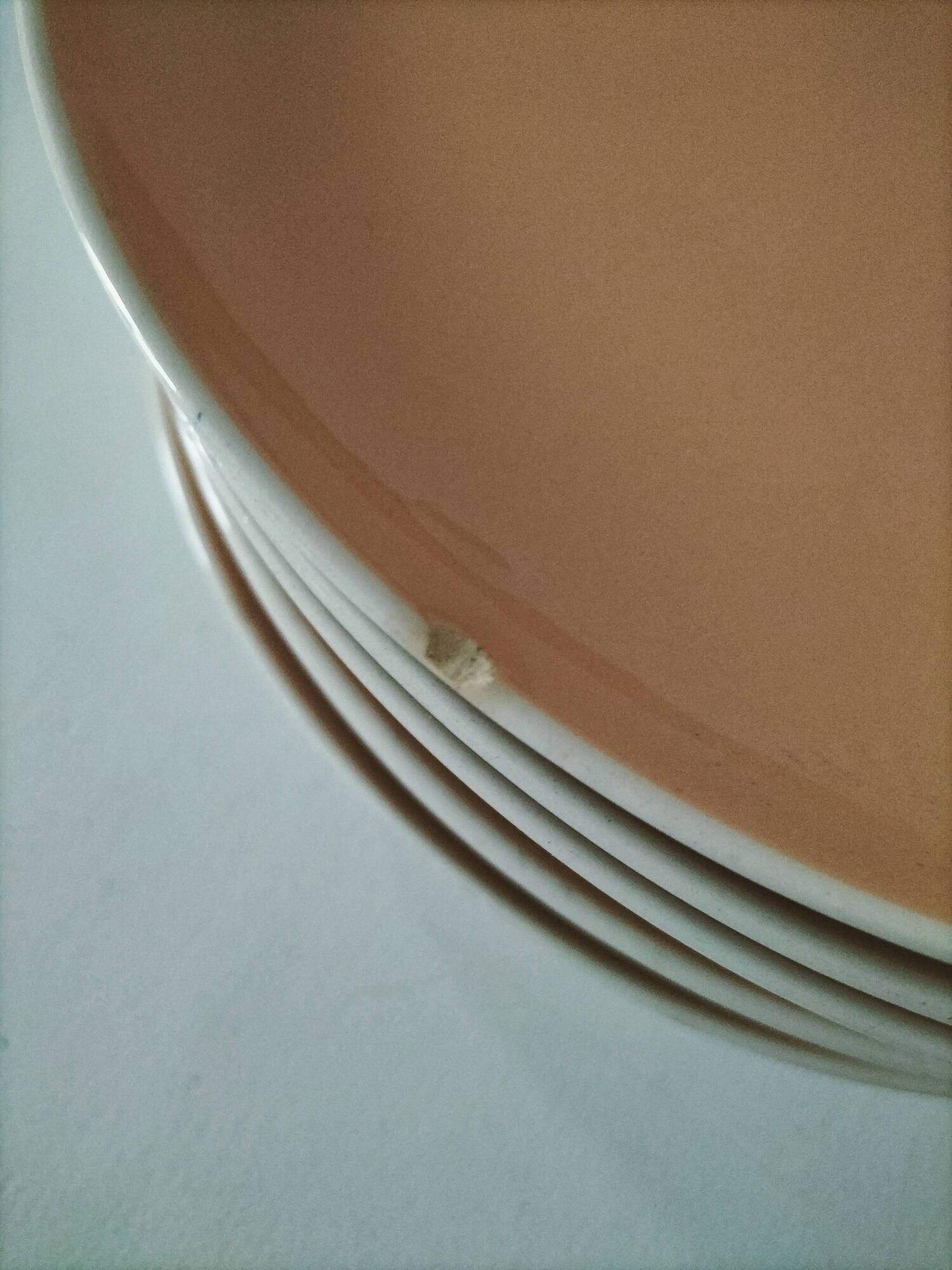 Set of 8 Villeroy & Boch Saar pattern plates, powder pink, 1950s