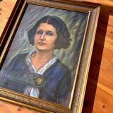 Pastel portrait painting