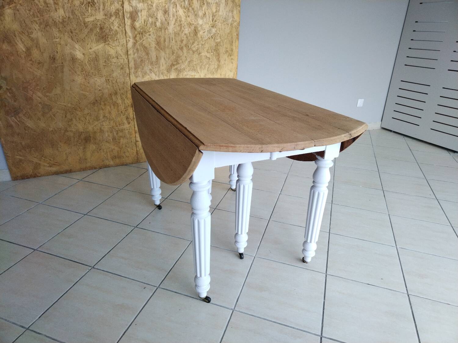 Renovated oak folding table