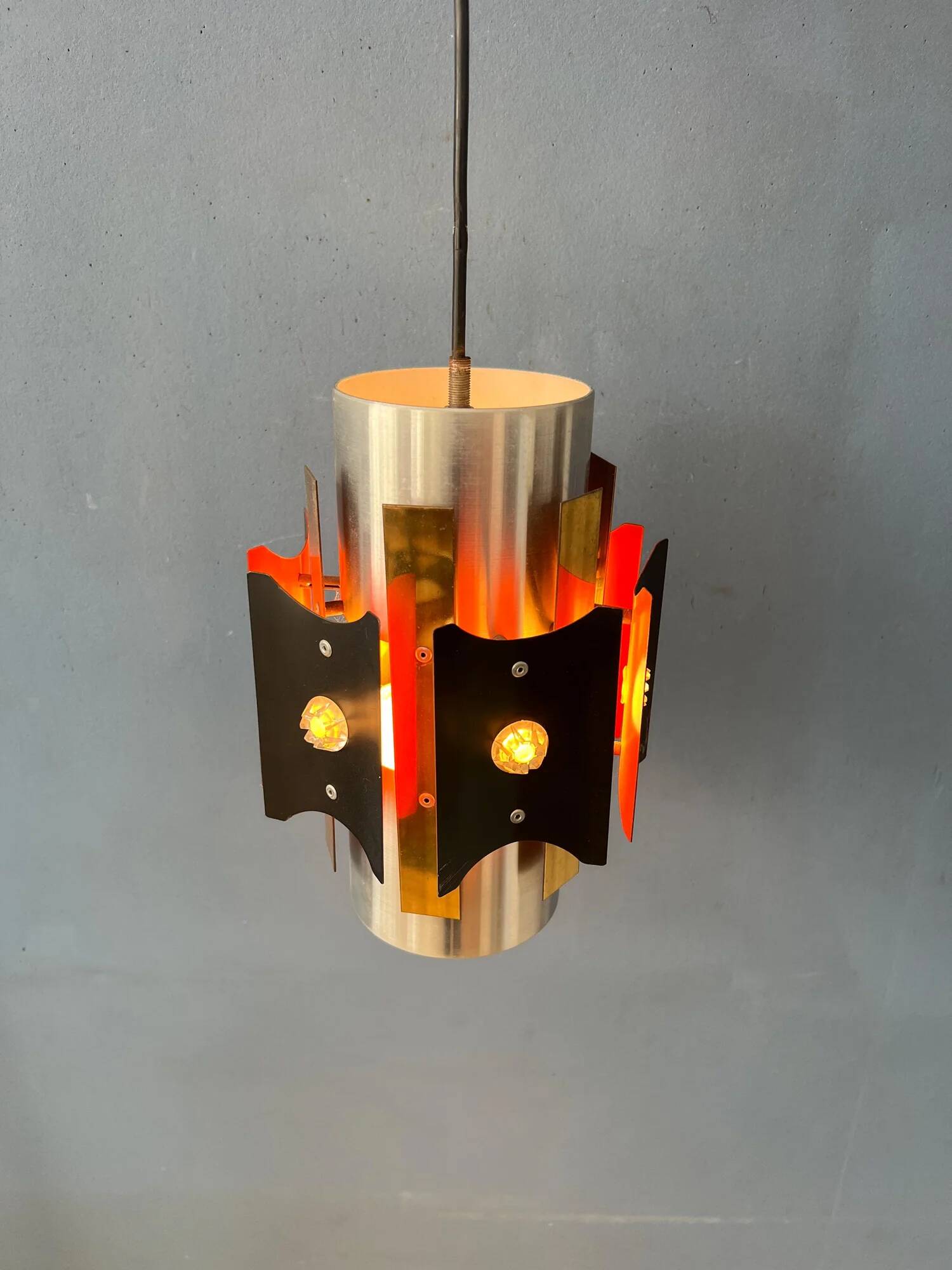 Vintage Lakro Amstelveen Space Age Pendant Lamp