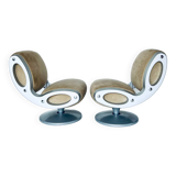 Pair of "Gluon" swivel armchairs by Marc Newson for Moroso, 1990's