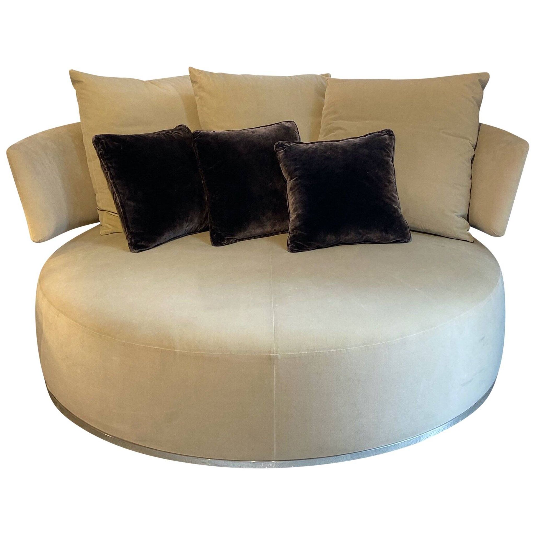 Antonio Citterio round swivel sofa Maxalto B&B Italia - Amoenus model