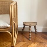 Small vintage wooden milking stool