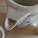Coffee set in earthenware of Saint Amand décor Touraine eight cups