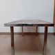 Vintage coffee table metal chrome annes 70 painted ceramic sign vallauris la grange
