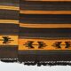 Tapis Kilim vintage rayé orange et marron 6x9, 172x291 cm