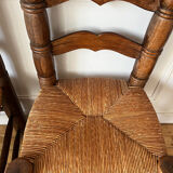 Pair of rustic chairs in the style of Charles Dudouyt.