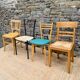 Set of 4 mismatched chairs