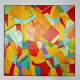 Abstract painting contemplation