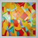 Abstract painting contemplation