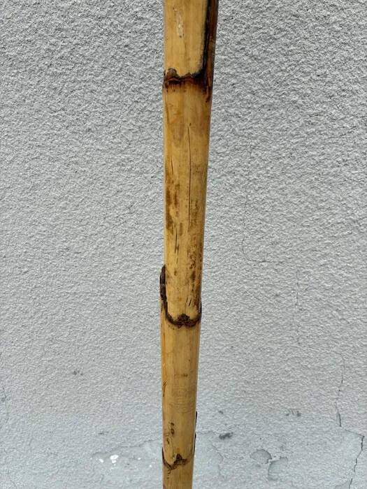 Italian Bamboo & Rattan Coat Stand — Vintage, 1970s