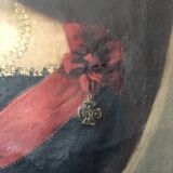 19th Century  Antique Vintage Large Original Portrait Painting of a German