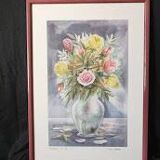 Summer bouquet / 53x38 cm Jean Yves Chavais / framed / under glass
