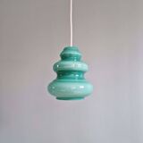 Suspension Space Age in blue-green opaline, 1960s