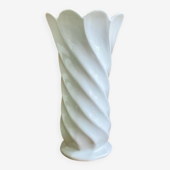 Vase faïence blanche vintage