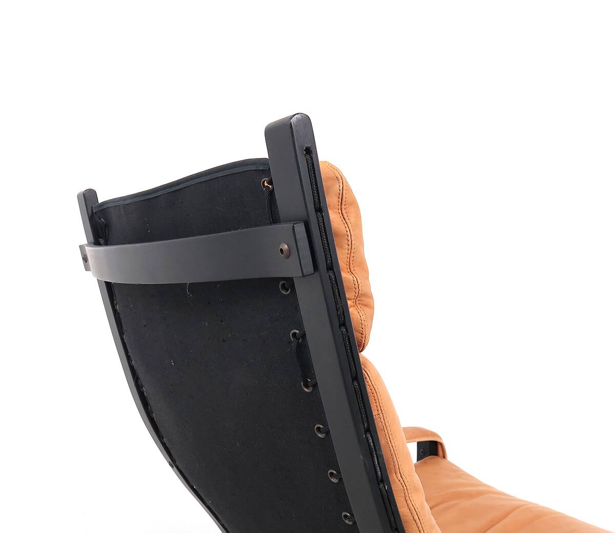 Ingmar Relling leather Siesta lounge chairs, Westnofa 1970s