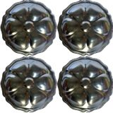 Set of 4 Guy Degrenne stainless steel oyster plates