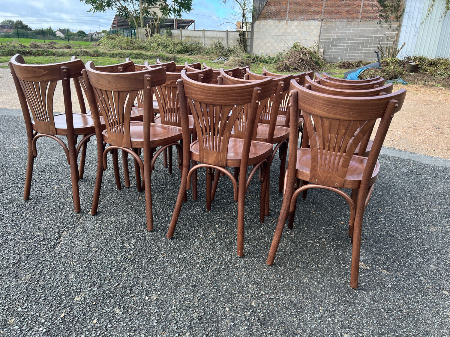 Set of 16 bistro chairs
