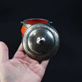 Legras-Montjoye enameled & painted glass biscuit bucket, Art Deco period