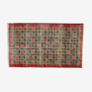 Anatolian handmade vintage rug 212 cm x 124 cm