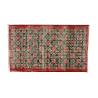 Anatolian handmade vintage rug 212 cm x 124 cm