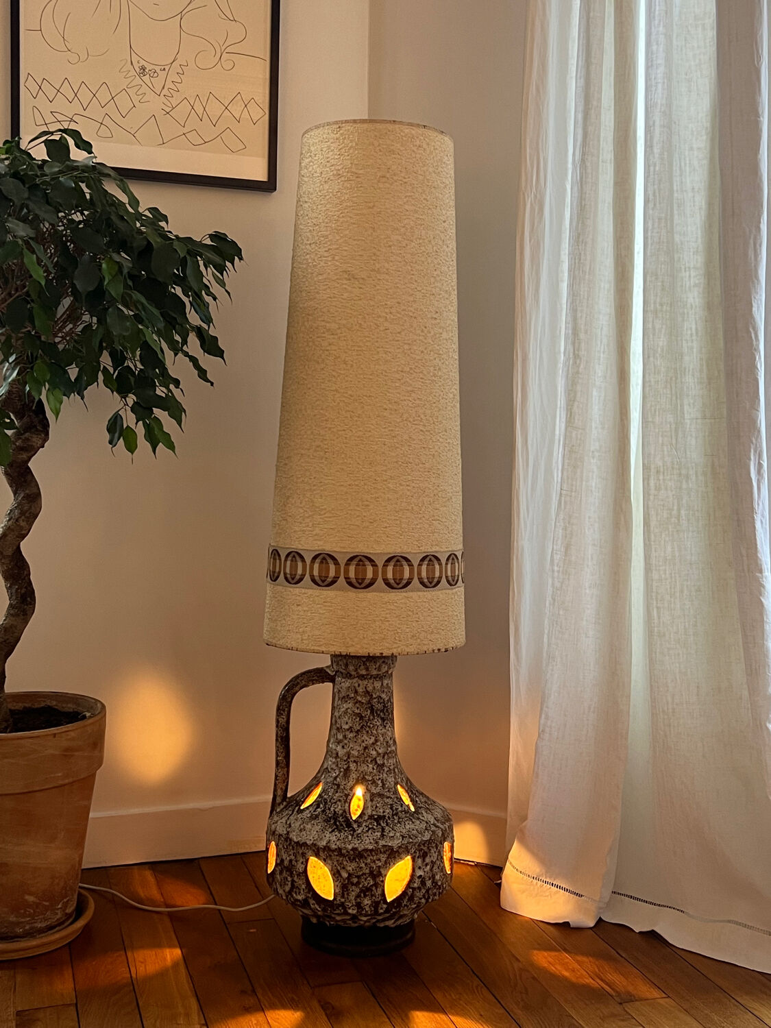 Lampe de sol seventies