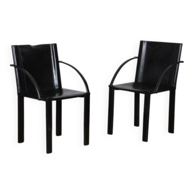 Paire de fauteuils par Carlo Bartoli pour Matteo Grassi, 1980