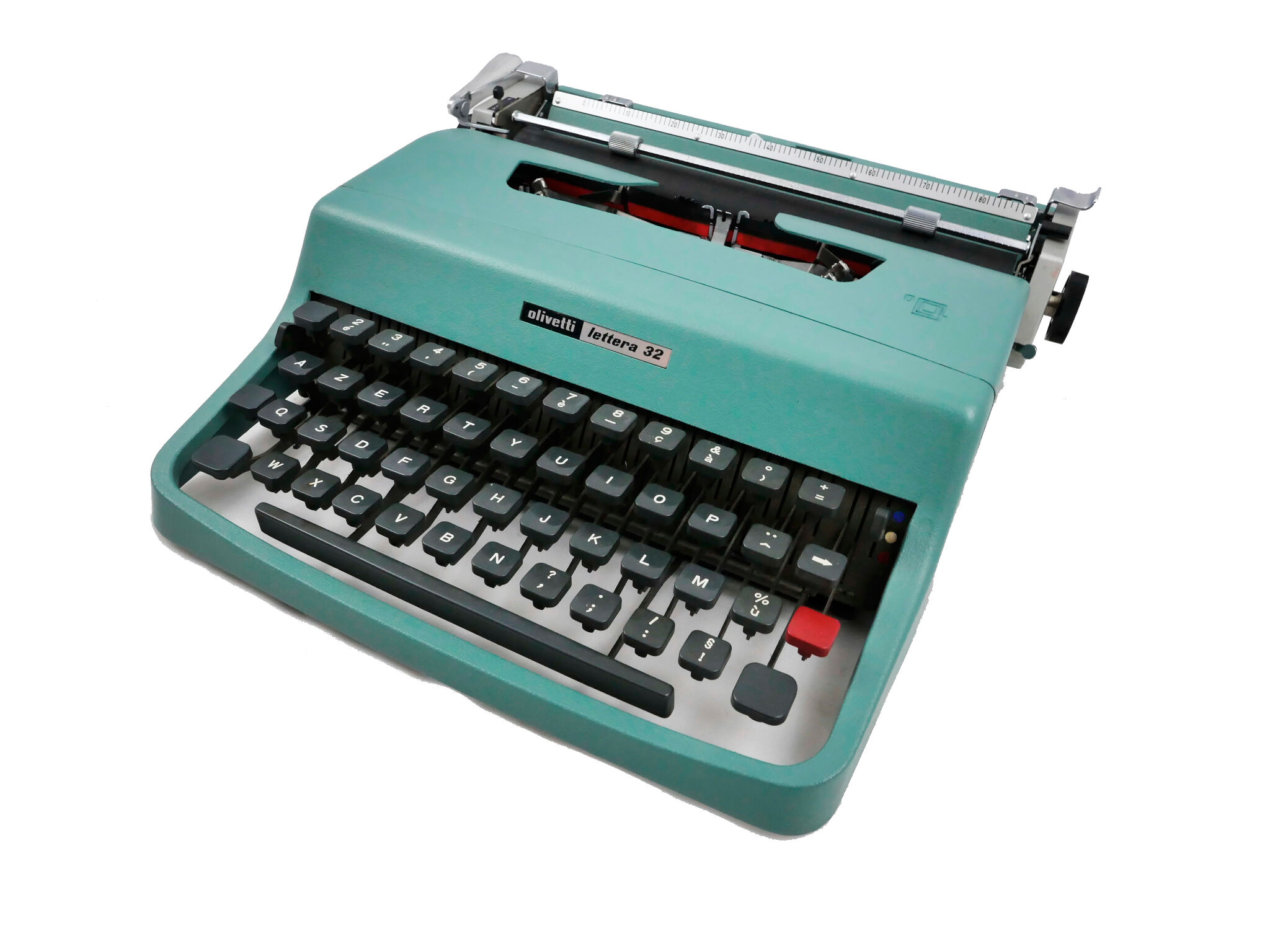 Olivetti Lettera 32 blue typewriter