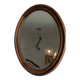 Antique oval beveled mirror