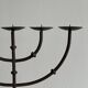 5-arm black metal candlestick