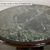 Art Deco round table in green marble