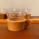 Service à café scandinave des années 70 en bois