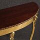 20th century Italian gilded brass console table