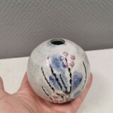 A beautiful little spherical vase from Danish Barholt Ceramics, 1970s–80s.