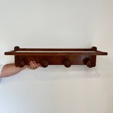Wooden wall-mounted coat rack and hat rack, 1960/70