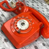Vintage orange phone