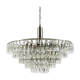 Glass and chrome metal chandelier, 1960