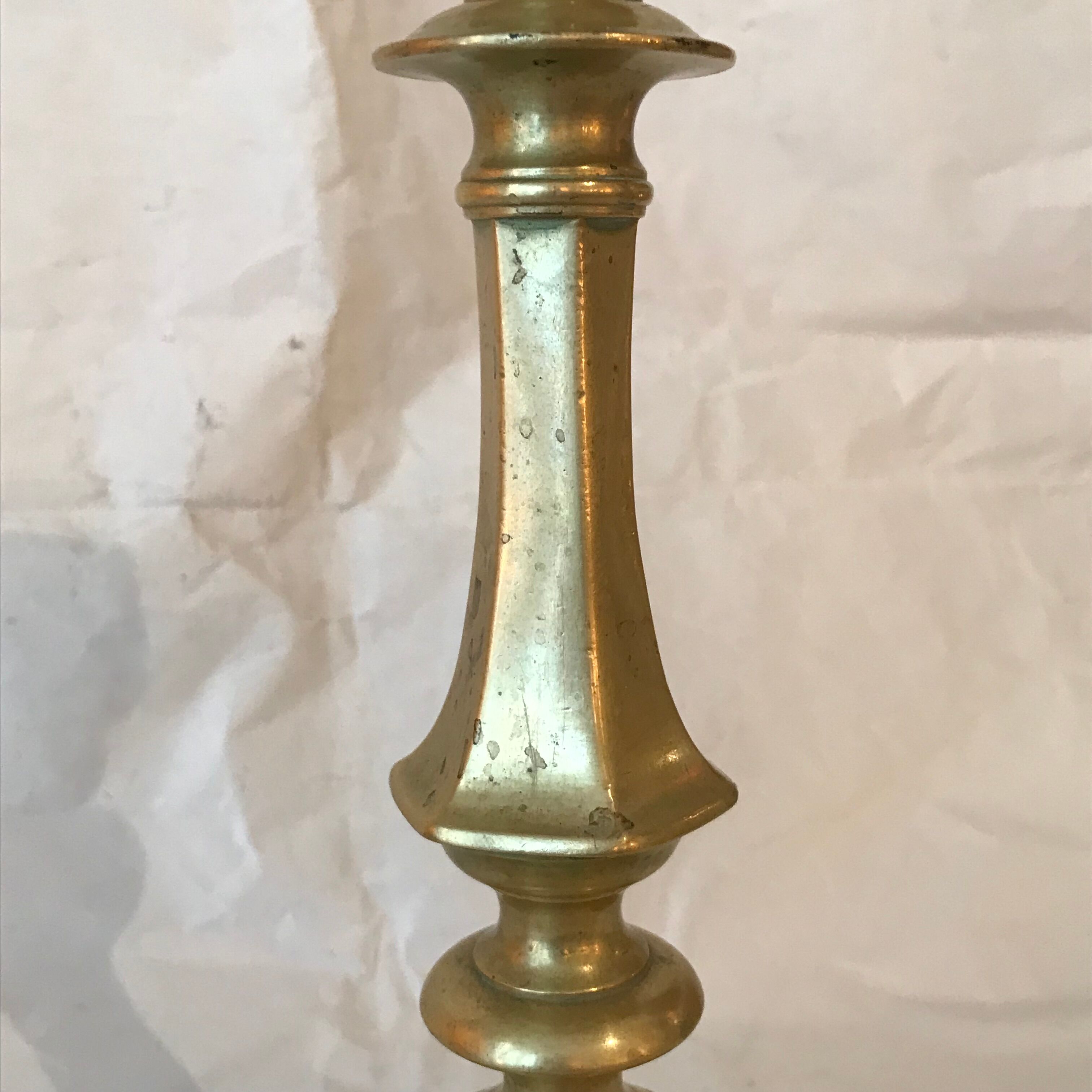 Brass candlestick nineteenth 28 cm