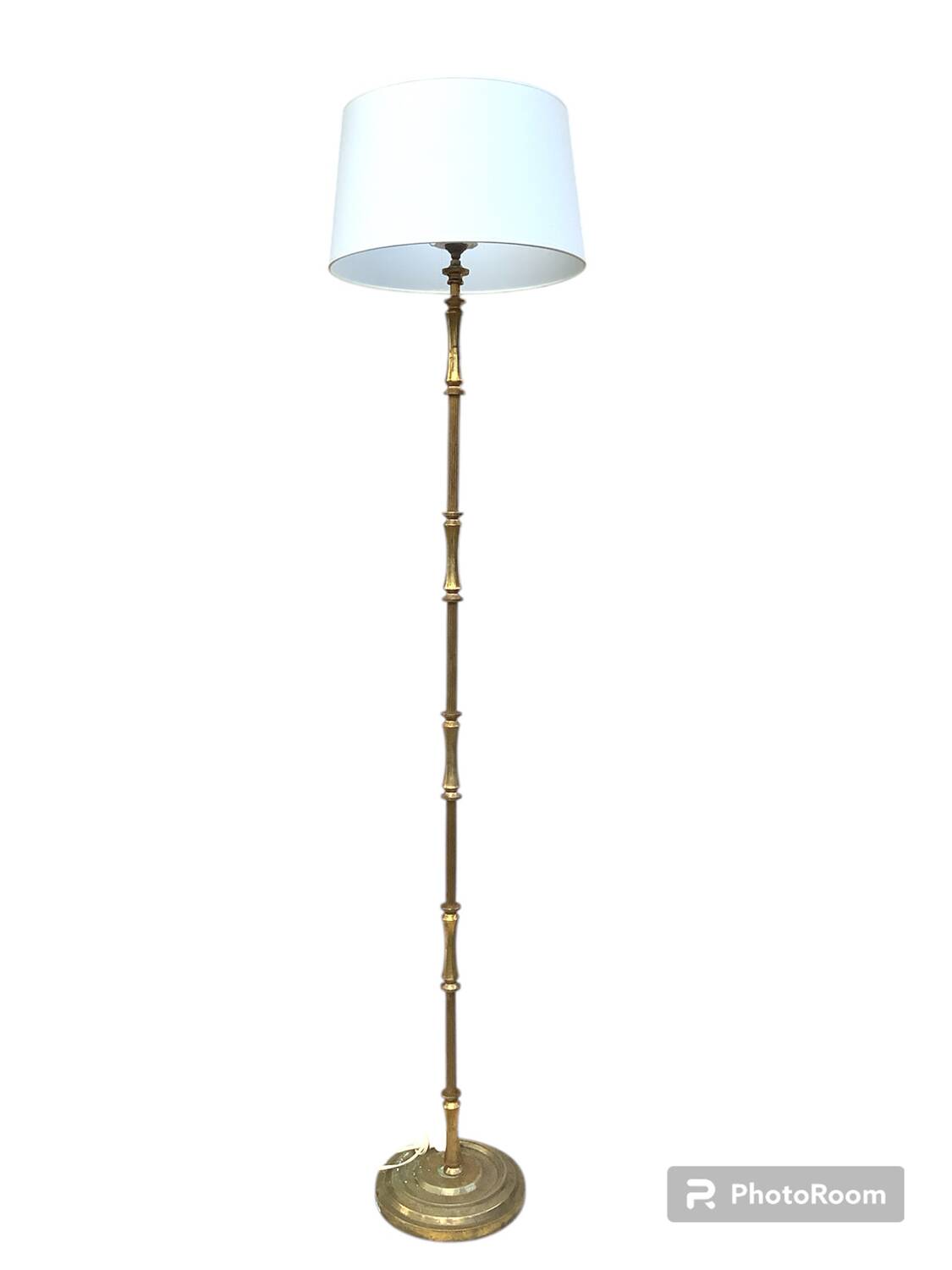 Vintage brass floor lamp, Maison Baguès style, 1960s