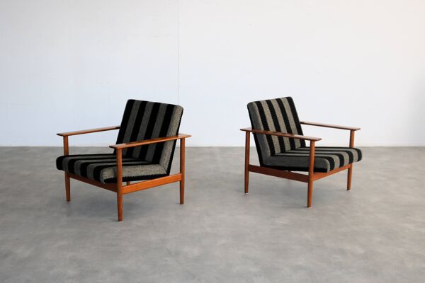 Ensemble de 2 fauteuils vintage   fauteuils   années 1960   danois