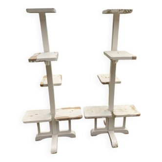 Art Deco White Painted Wooden Plant Stands, Set of 2 previous