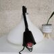 Vintage White Glass Pendant Lamp Ceiling Light Meblo Style Yugoslavia made